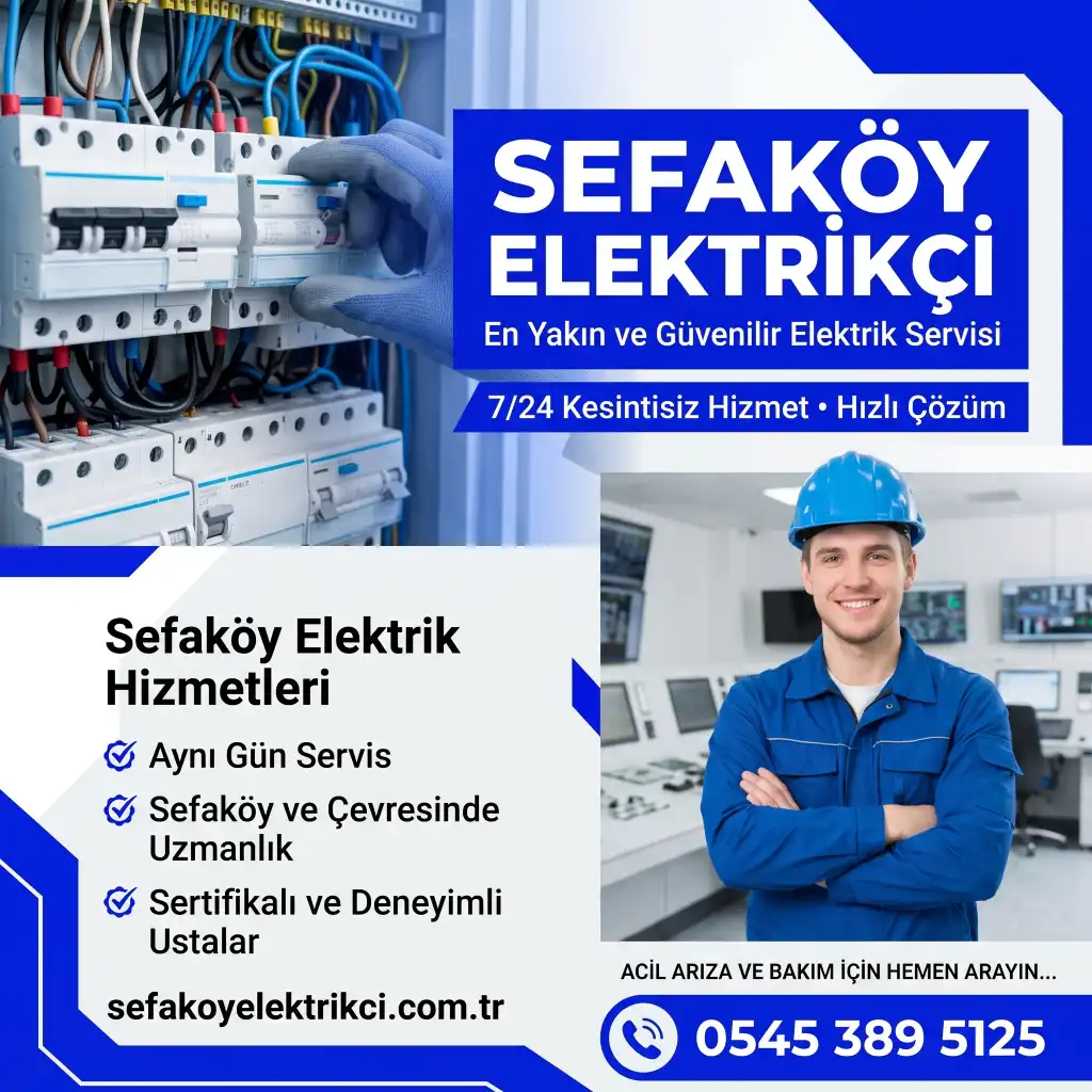 Sefaköy elektrikçi servis ve elektrik tesisatı hizmetleri
